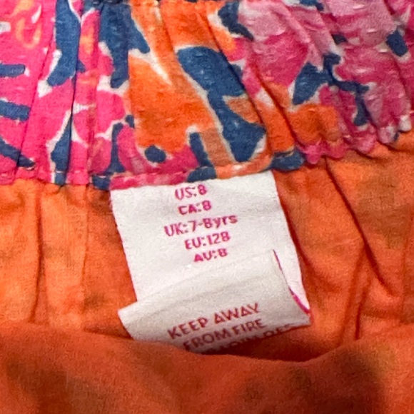NWT! Tommy Bahama Girls 7-8 Resort Collection Pink and Orange Kids Skirt Set - Picture 5 of 7